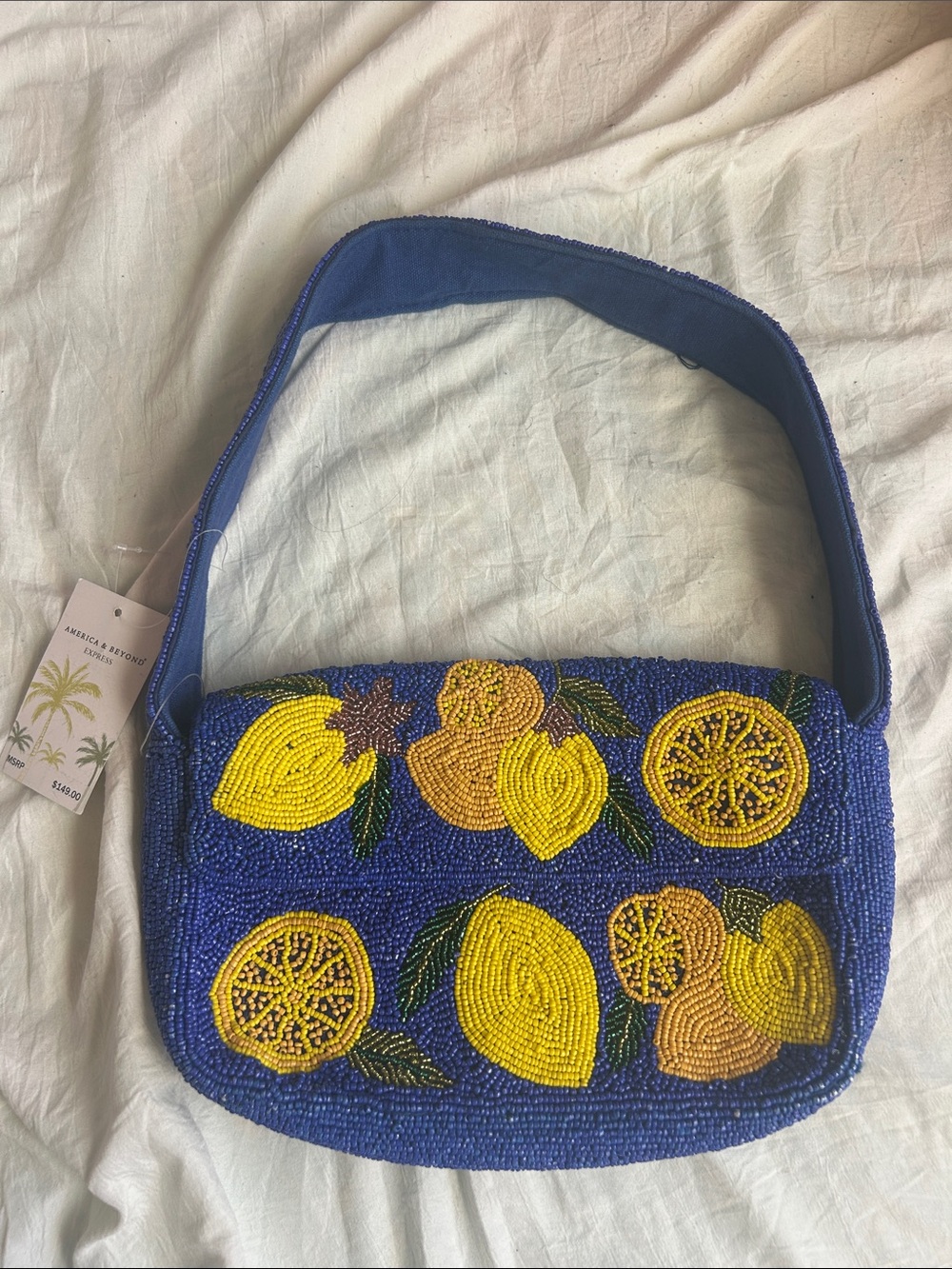 Viral beaded lemon bag